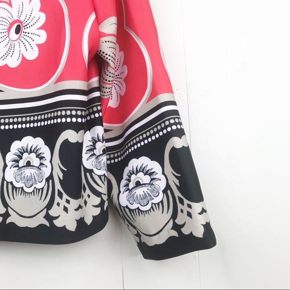 DN Design black and coral floral jacket 65 - Picture 5 of 5